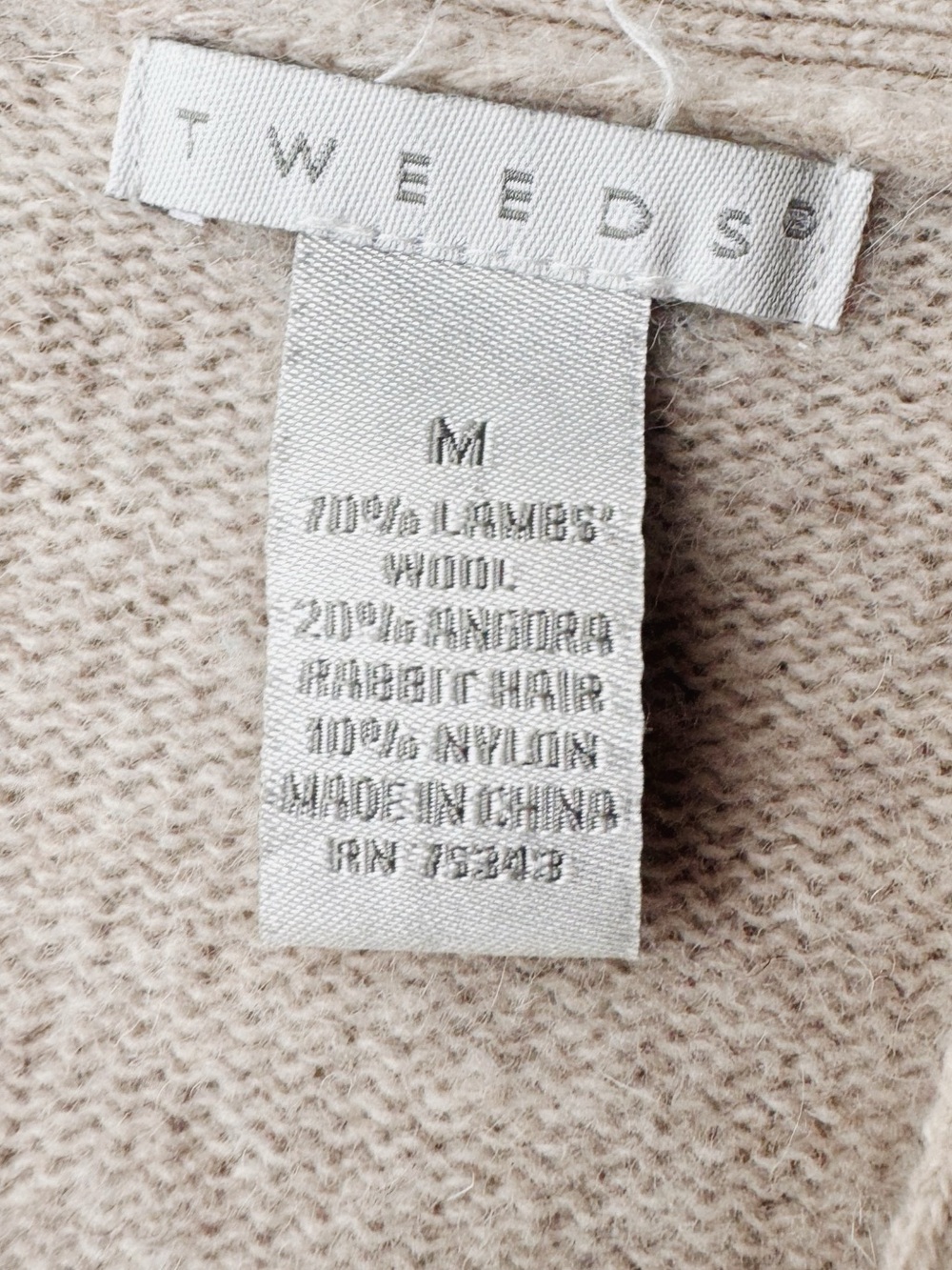 Tweeds Wool Angora Blend Sweater Cardigan M - Picture 6 of 6